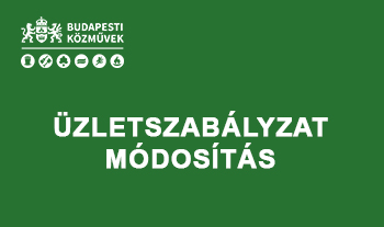 Budapesti Közművek Üzletszabályzat módosítás -  2023.09.01.